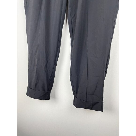 ATHLETA Cardiff Pants Straight Leg High Rise Black Tie Belt Waist Size 4 - Picture 2 of 8